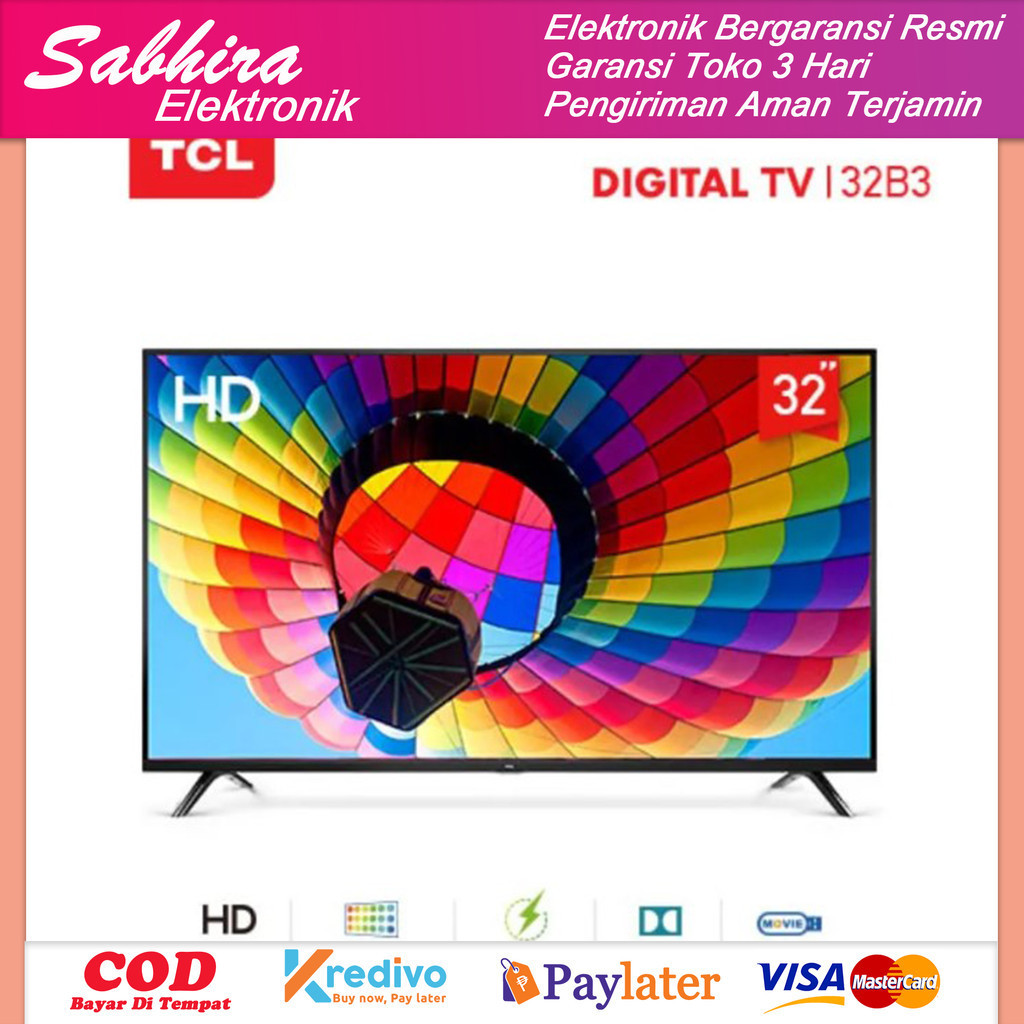 TV digital led tv TCL 32 inch series l32d3000b garansi resmi