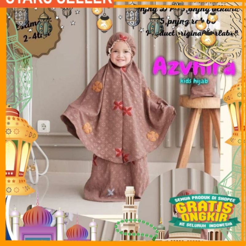 TERLARIS (COD) MUKENAH ANAK SIZE 2-4 TAHUN Bahan Cringkle Bordir Adem Motif Murce Cantik Ori Alfajri