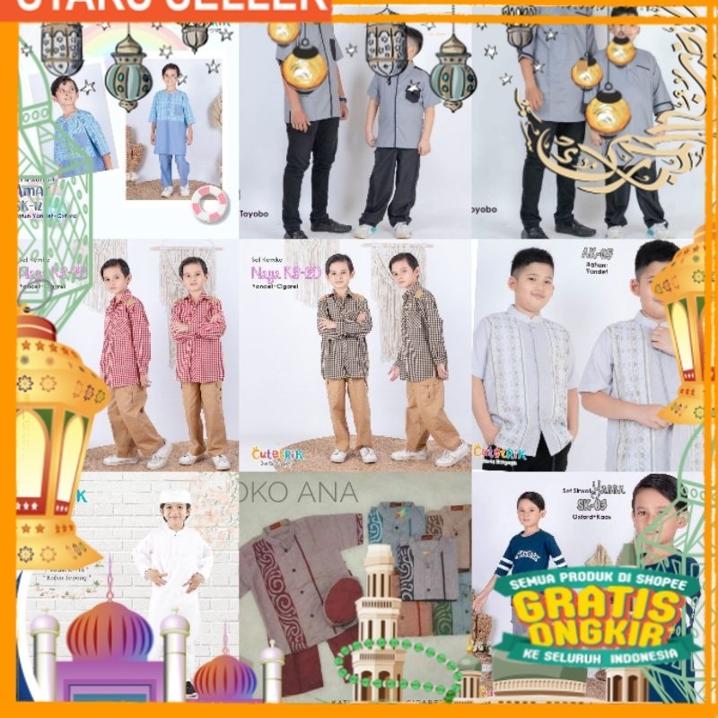 Koko anak CUTETRIK kemko kurta/ Pink Dusty Fanta Merah muda