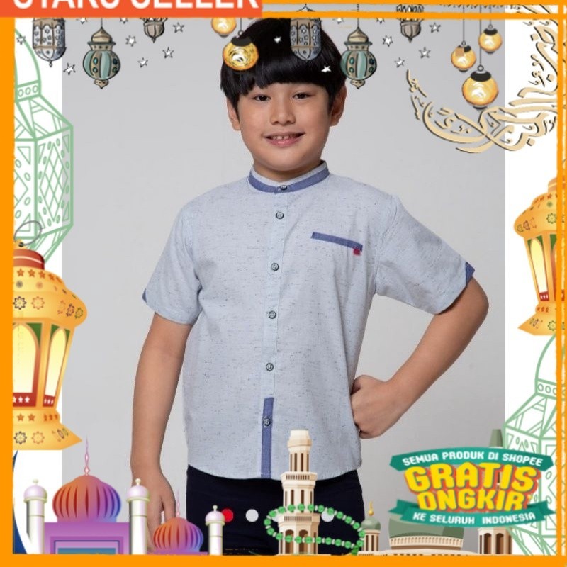 Kemeja Koko Anak Kasual Little M/ Pink Dusty Fanta Merah muda