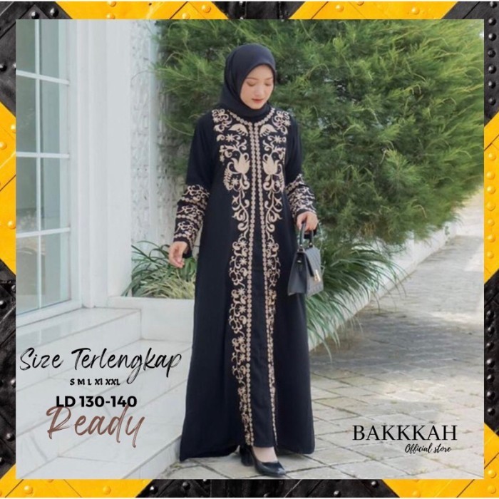 NEW ABAYA JUMBO LD 130 - 140 MURAH | GAMIS HITAM ARAB TURKEY LENGKAP