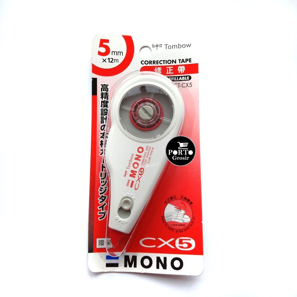 

Tombow Mono Correction Tape CT-CX5 Tip-ex kertas 12m