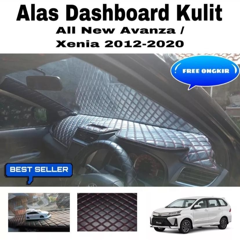 Alas Dashboard Kulit Mobil Toyota Avanza / Daihatsu Xenia Tahun 2012-2018 Motif Wajik Premium