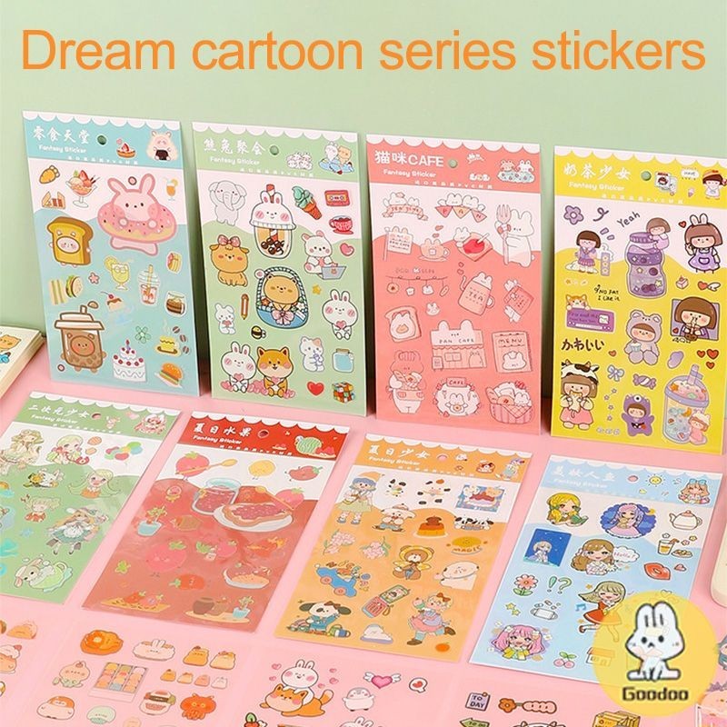 

Seri Kartun Fantasi Buku Tempel Stiker Tahan Air PVC Insulated Water Cup DIY Stiker Kecil - GOOD