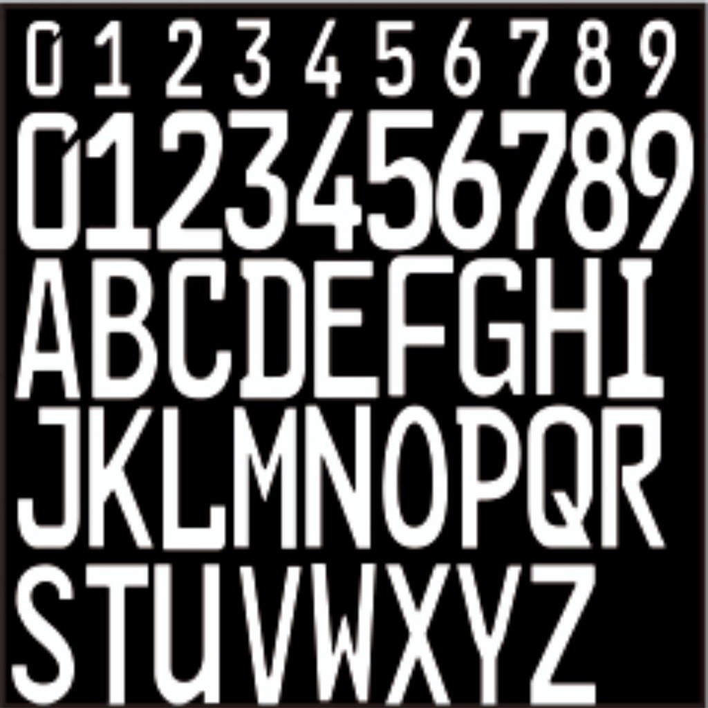 STIKER ANGKA DAN HURUF UNTUK PLAT NOMOR