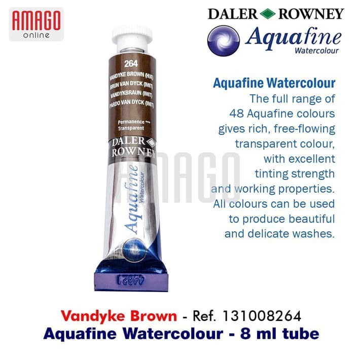 

Cat Air Lukis DALER-ROWNEY Aquafine Watercolour 8 ml - Vandyke Brown H - 131008264