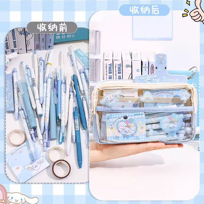 

ATH kotak pensil transparan aesthetic pencil case large tempat pensil pen pouch lucu stationery