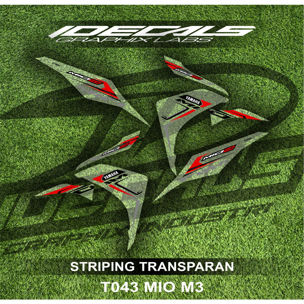 

T0043 Sticker striping transparan motor mio m3 tema simple kekinian motorcicle