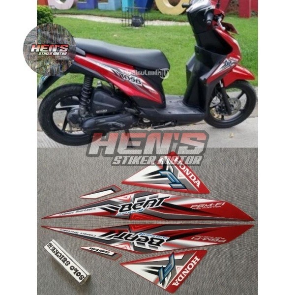 STIKER STRIPING BEAT 2015 MERAH