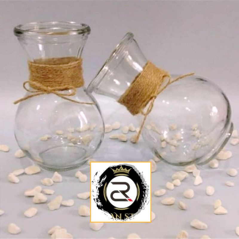 VAS BULAT KACA BENING - VAS BUNGA AESTHETIC - VAS TANAMAN AIR HIDROPONIK -VAS AQUARIUM