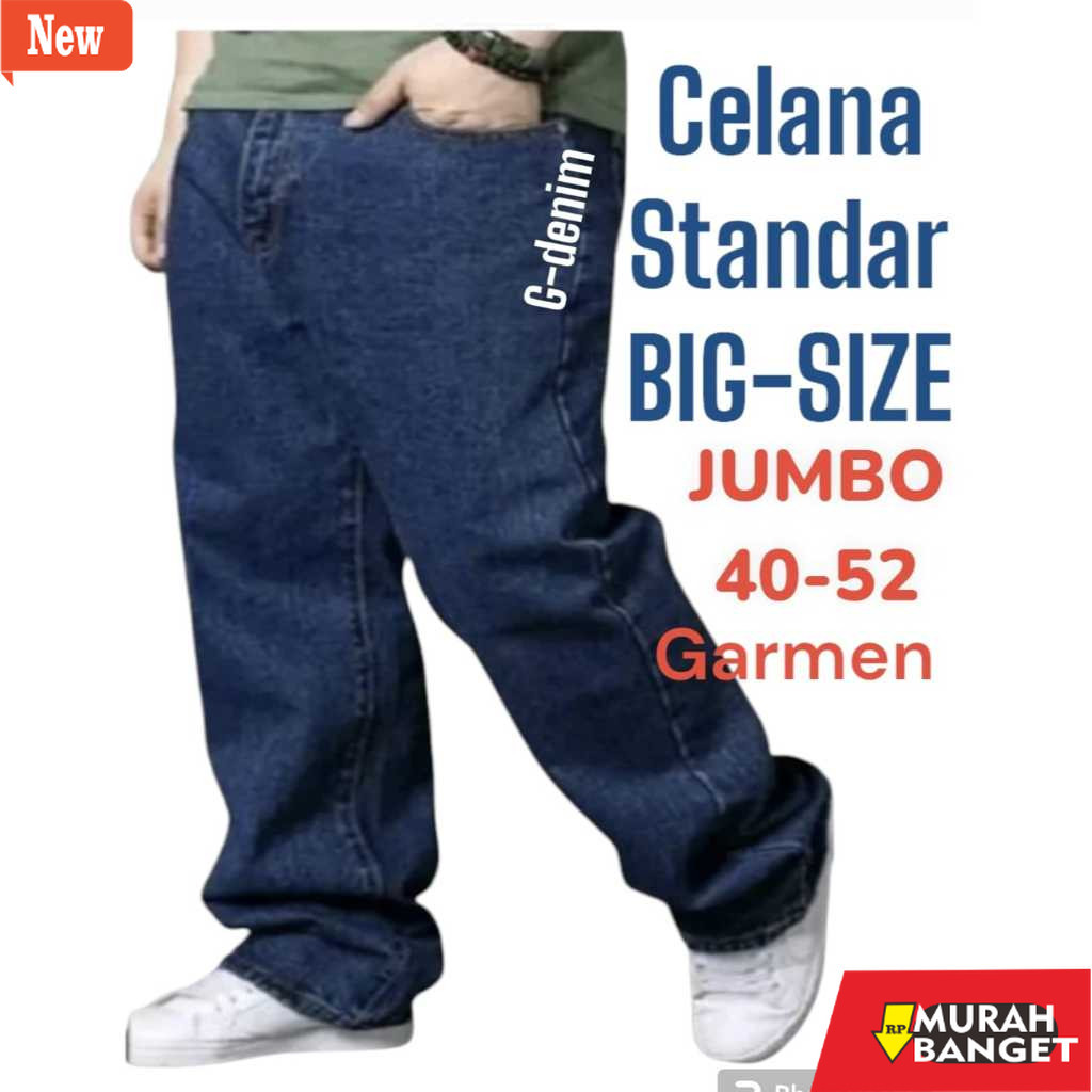 Celana denim pria- CELANA JEANS JUMBO PRIA BIG SIZE CELANA STANDAR JUMBO CELANA JUMBO BIG SIZE 40-52