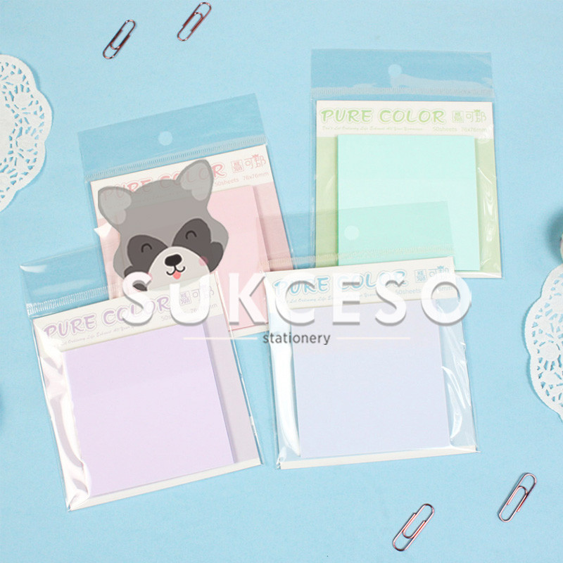 

Pure Color Transparent PET Sticky Notes / Memo Tempel Lucu Unik