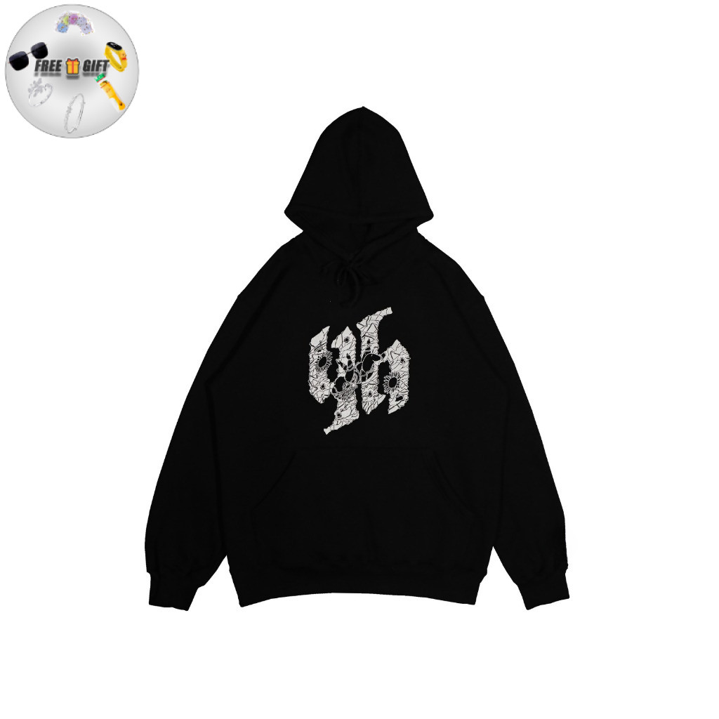 [ FREE GIFT ] Hoodie HUSTED Hitam Casual distro Cotton Fleece Jaket Pria