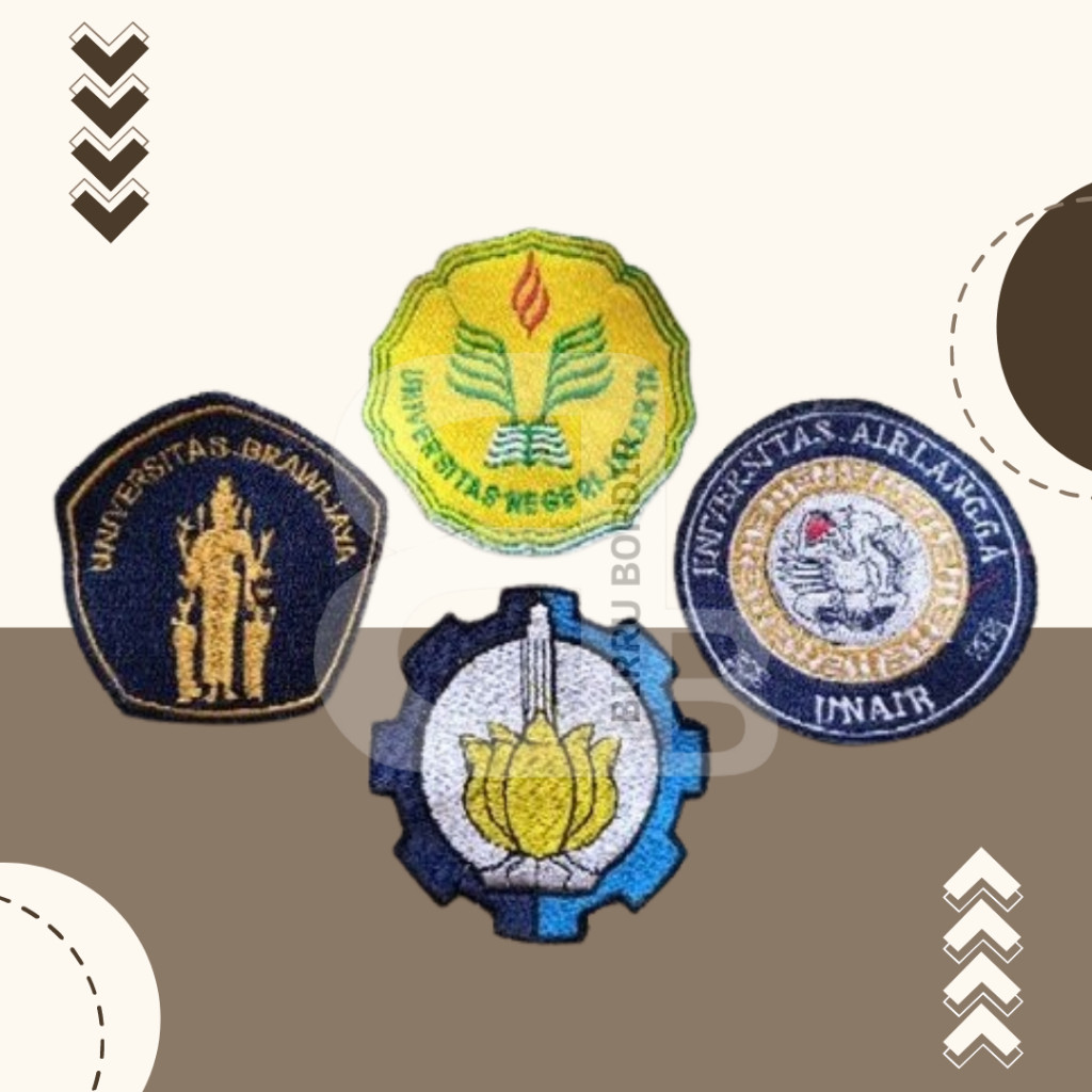 Bordir bordir logo universitas/ bordir logo satuan/ bordir logo UI/ bordir logo universitas muhammad