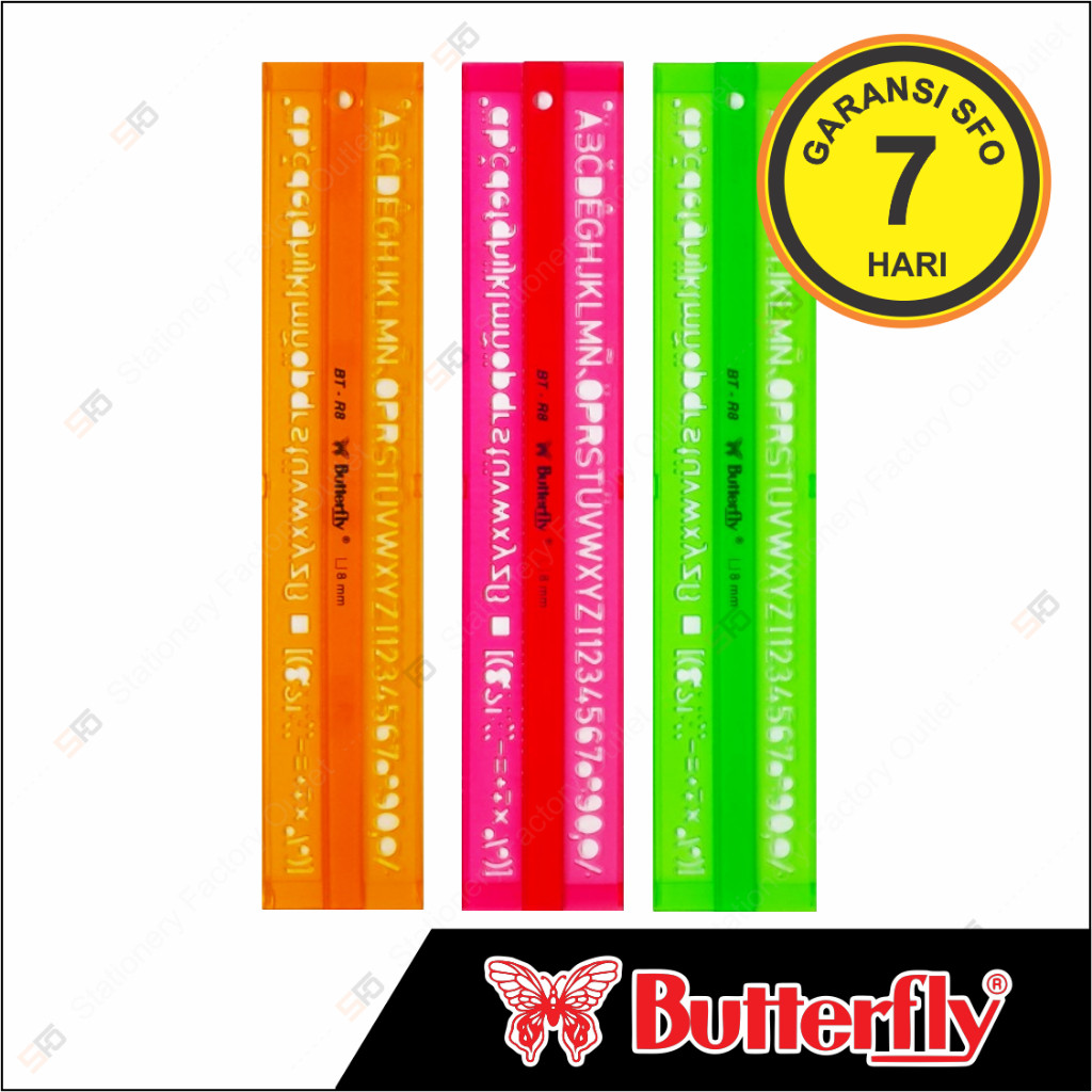 

Penggaris Cetakan Butterfly BT - R8 - Codeline Stationery