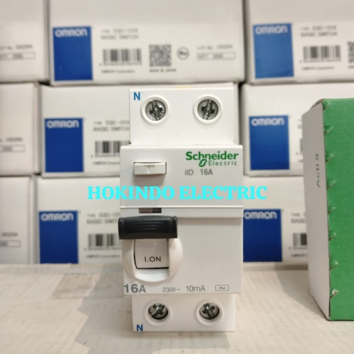 RCCB ELCB SCHNEIDER iID 2P 16A 10MA SCHNEIDER A9R10216 iiD 2P 16A 10MA