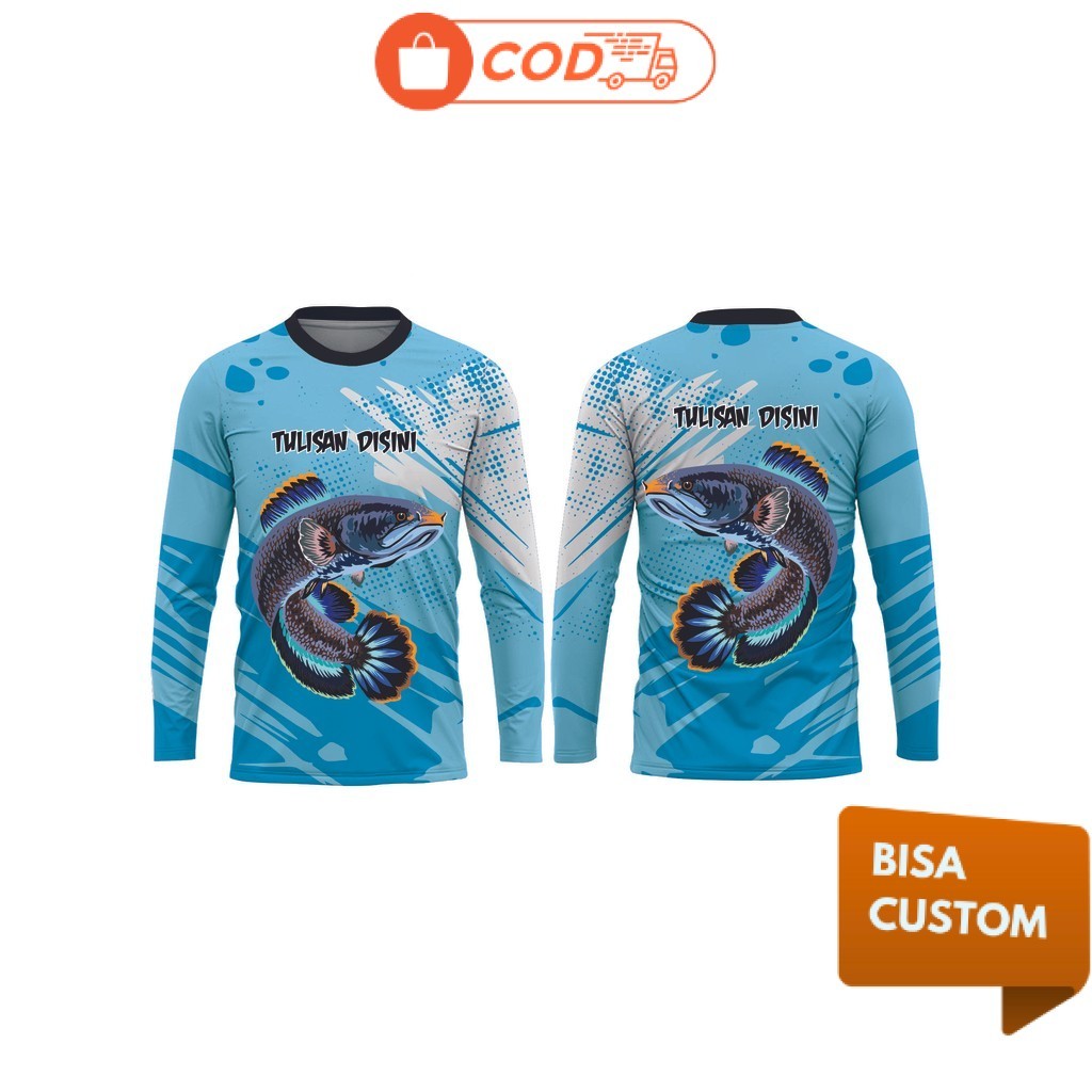 Vinus Jersey Mancing Premium Ikan Gabus Custome Nama / Number Bahan Dry Fit Milano Full Printing