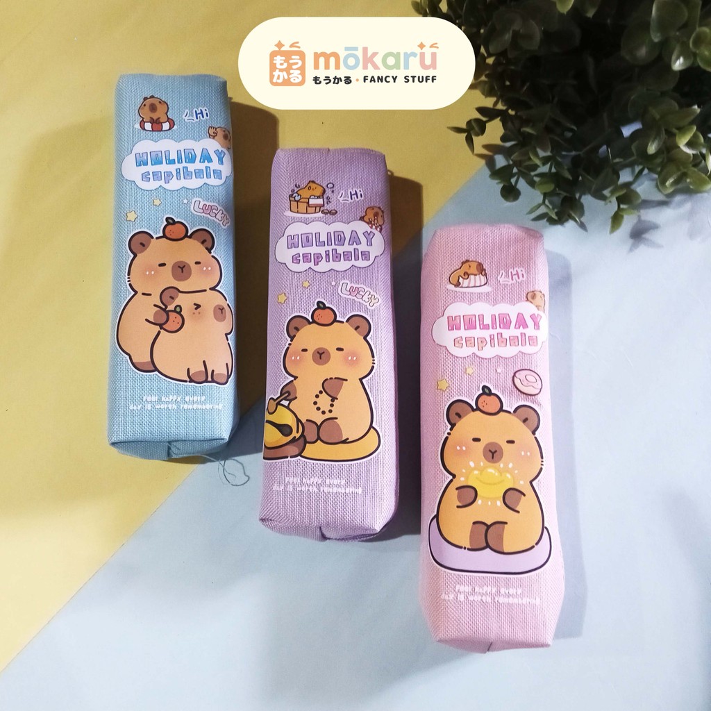 

Fancy Tempat Pensil Holiday Capybara Pencil Case Zipper Lucu