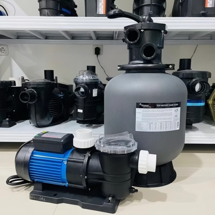 Mesin Pompa Air Kolam Renang 1HP + Sand Filter 16" Paket Kolam Renang
