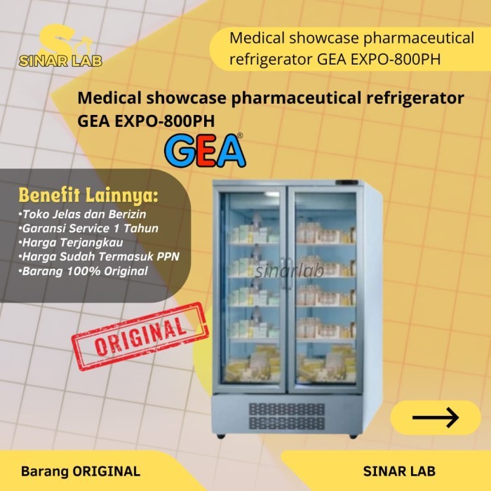 Medical showcase pharmaceutical refrigerator GEA EXPO-800PH