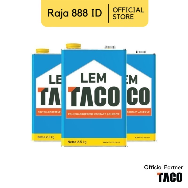 

RAJA888 Lem Kuning Taco 2,5 kg Vinyl Lantai HPL Wallpanel Panel Dinding Skirt Edge Edging Lis List Lem Fox Kuning 168 Kaleng 2 Liter