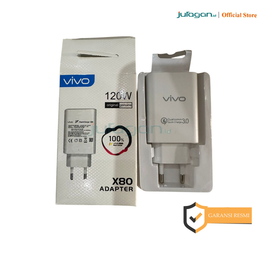 Adaptor Batok Kepa;a Charger Vivo 120W 4A Fast Charging Fast Charging