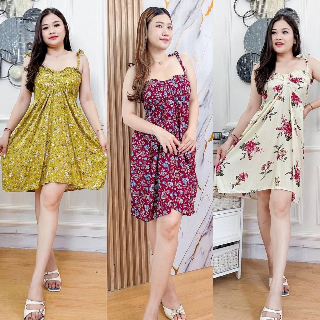 DASTER PUTRI BALI - MIYUKI DASTER RAYON BALI Dress Nyaman Motif Panjang Printing Casual Wanita Kain 