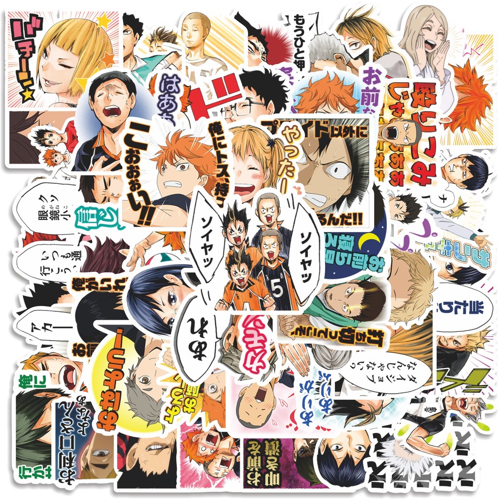 

COD 50 Pcs Stiker Cartoon Haikyuu!! V3 Lucu Anti Air Untuk Dekorasi Notebook Sepeda Skateboard Handphone