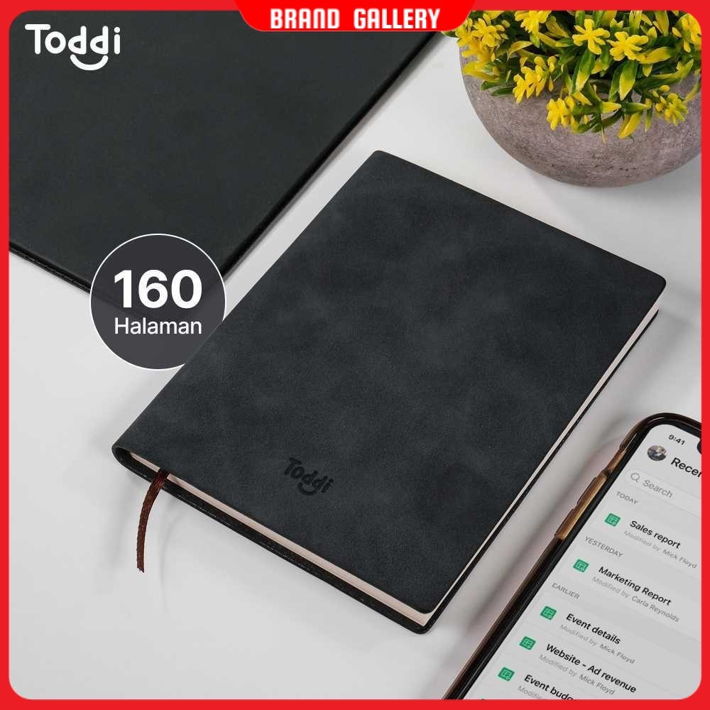 

Toddi Buku Jurnal Hardcover Notebook Diary 68GSM 160 Lembar Grid - 173