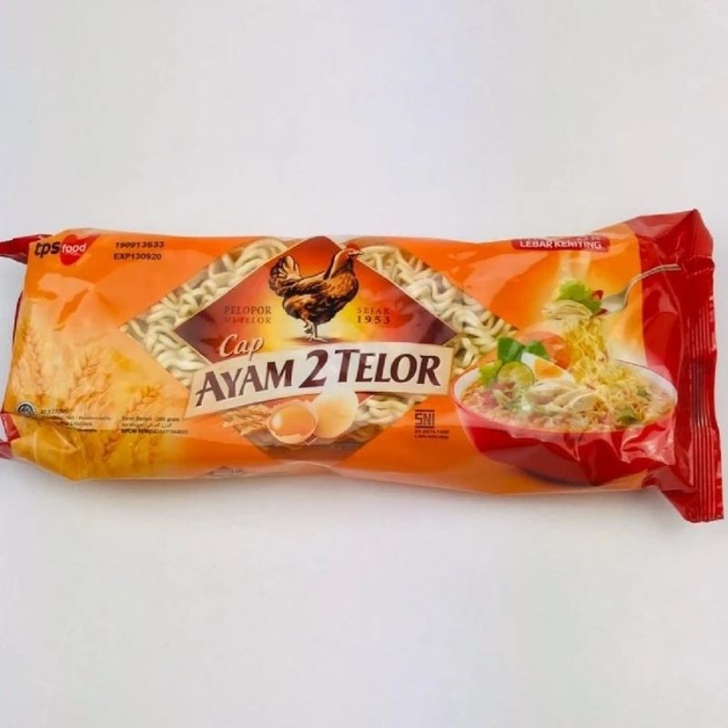 

Mie Cap Ayam 2 telor mie telor lebar keriting 200 gram - ABH