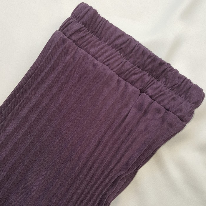 XXXL Rok Plisket Premium Jumbo Panjang / Rok Plisket Payung Jumbo - DUSTY PURPLE