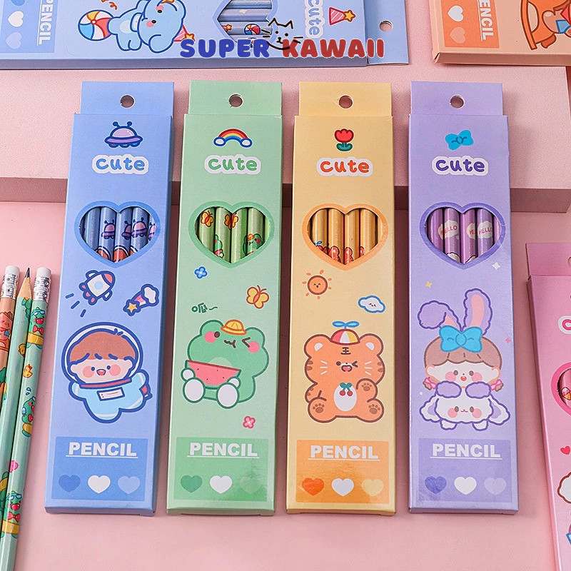 

Super Kawaii - [SK31] pensil tulis HB animal 1 pack set isi 6 - pensil HB sekolah motif kartun lucu warna warni karakter animal
