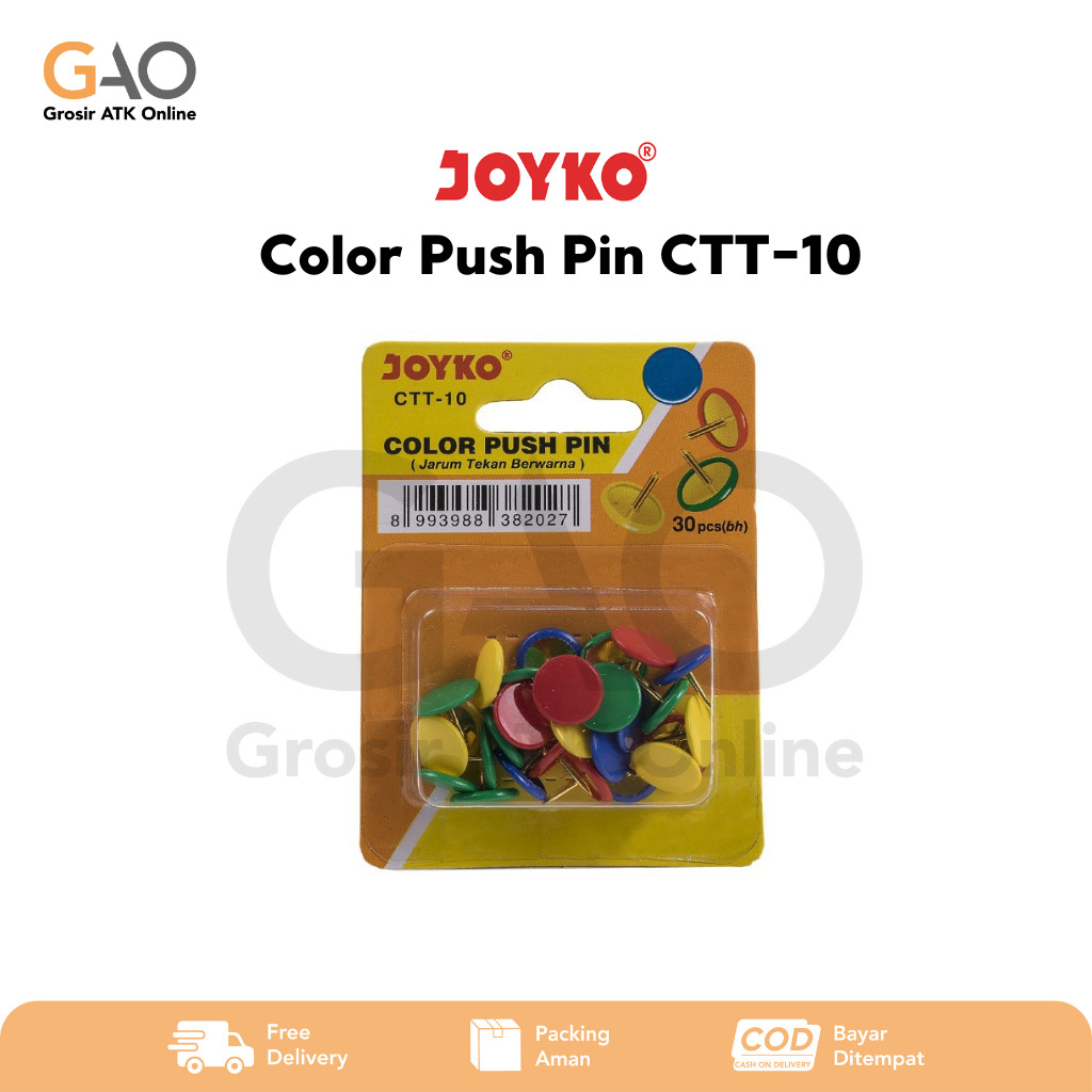 

Color Push Pin Joyko Jarum Tekan Berwarna Joyko CTT-10
