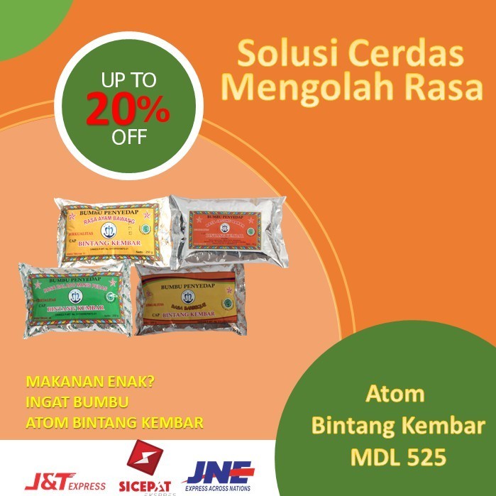 

Atom Bintang Kembar - Bumbu Masak Bubuk Kemasan 250 Gram - JSF
