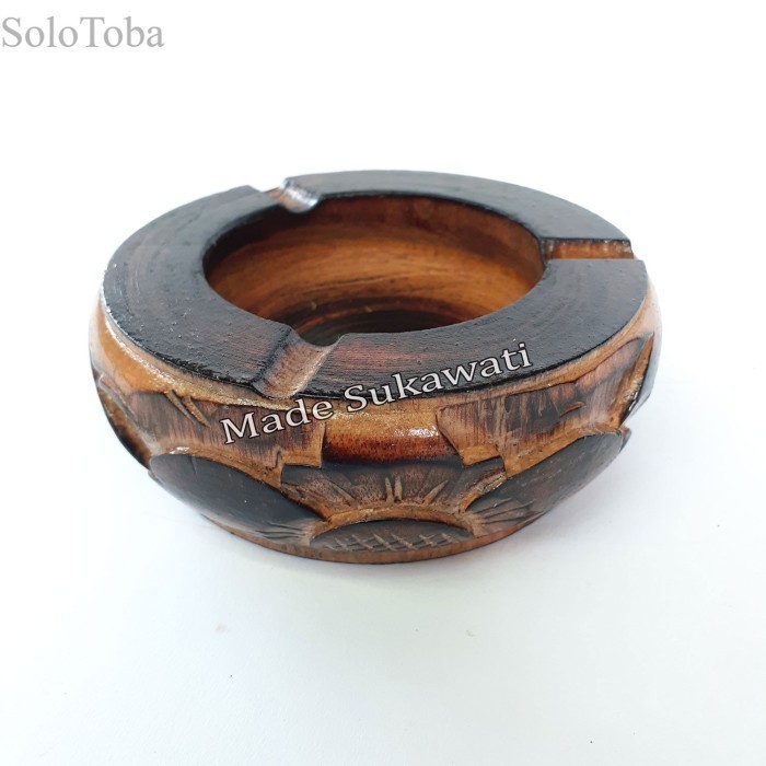 

Asbak kayu ukir bali kerajinan handmade - Diameter 12cm murah