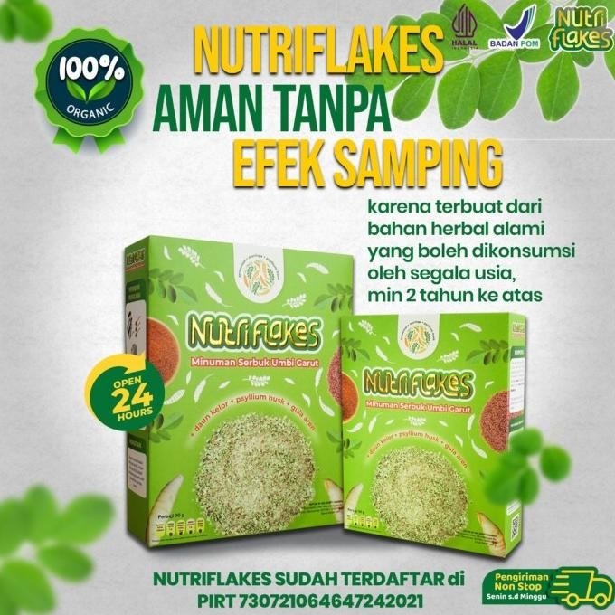 

NUTRIFLAKES Sereal Untuk Kesehatan Umbi Garut Membantu Mengatasi Asam Lambung / Gerd Kemasan Terbaru Nutri Flakes