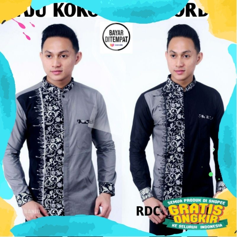 Kemeja koko lengan panjang/baju muslim/ koko modern/gus azmi/ seragam hadroh/ 2024