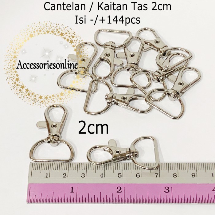 

PROMO!! -Cantelan Pengait Besi Gantungan Tali ID Card Uk. 2 Cm /K77 2cm 144 pcs