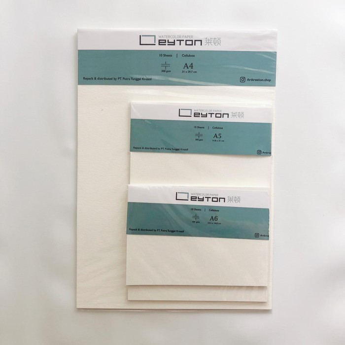 

PROMO!! -leyton watercolor paper cellulose 300gsm 10 lembar A4/A5/A6 - A4