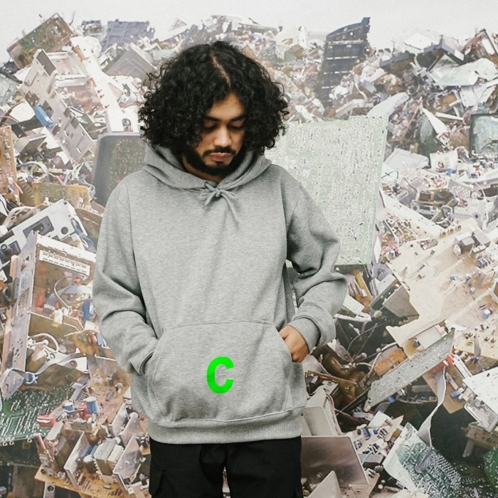 UNKL347 Jacket Hoodie Misty Model Simpel Bahan Fleece LOOW