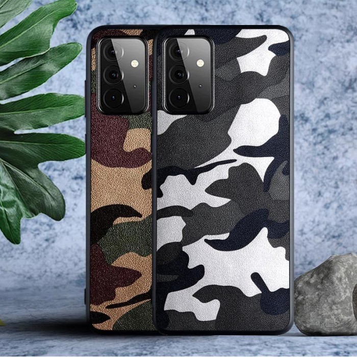 Soft Case Samsung A52 | A72 Camouflage Leather Cover Premium Aioria