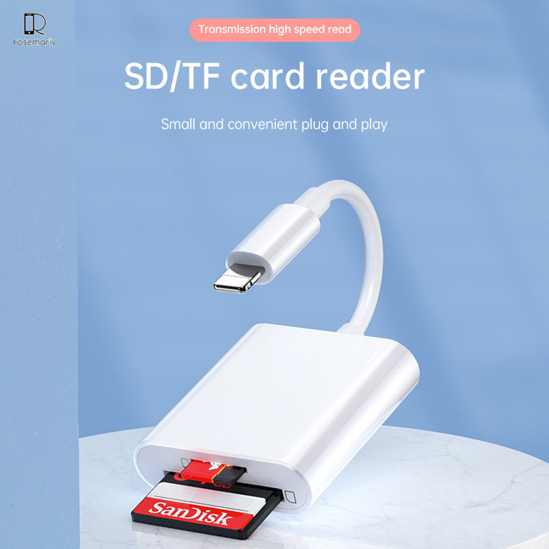 2 in 1 OTG Type-C Micro SD/TF Card Reader Data Reader Cable Card Reader Adaptor Laptop Data Transfer- Rose'3C