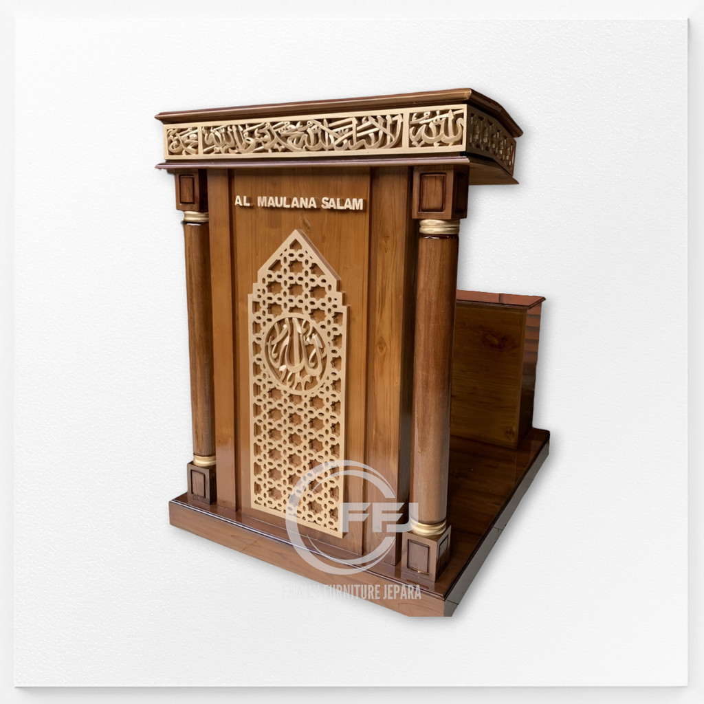 mimbar masjid kayu jati minimalis mimbar masjid duduk