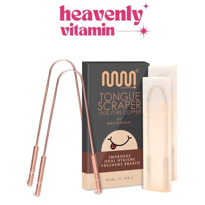 Mastermedi Tongue Scraper Pure Copper Isi 2 - Alat Pembersih Lidah