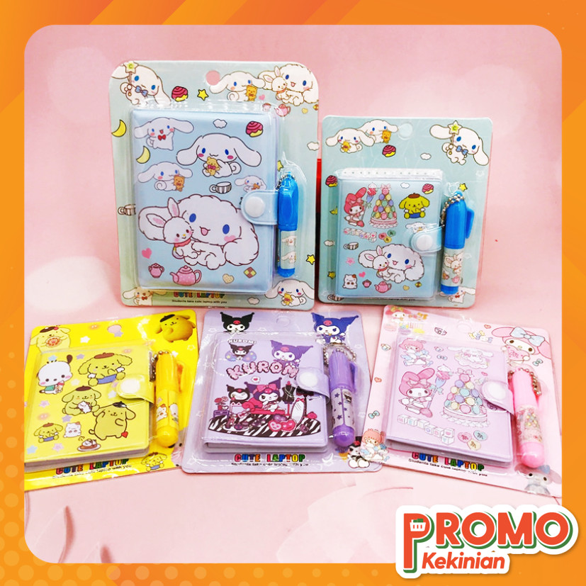 

Promo Kekinian - S6146 Sanrio Button Diary Book / Buku Diary Kancing Sanrio / Set Memo Diary Motif Sanrio / Cute Mini Note Book 2 in 1