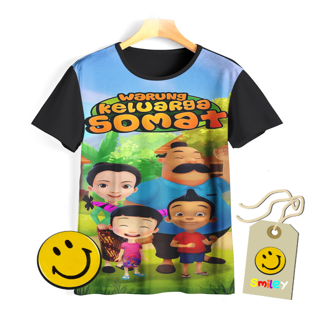 Kaos Anak Animasi Keluarga Somat Baju 3D Kartun Keluarga Somat 06CD005 Untuk Usia 1-12 Tahun