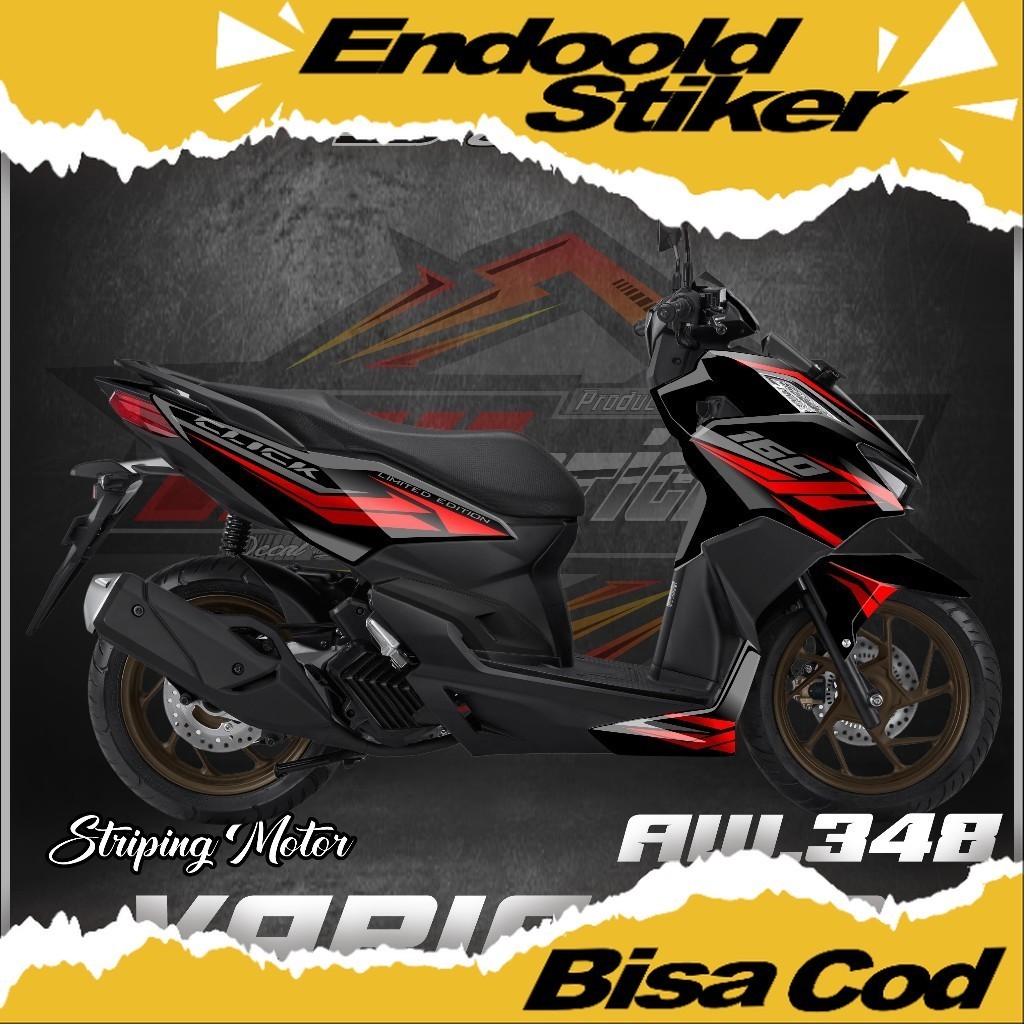 348 Striping Vario 160 abs cbs Stiker Vario 160 variasi list stiker racing