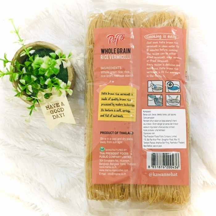 

Papa Whole Grain Rice Vermicelli Gluten Free 200gr | Bihun Gluten Free