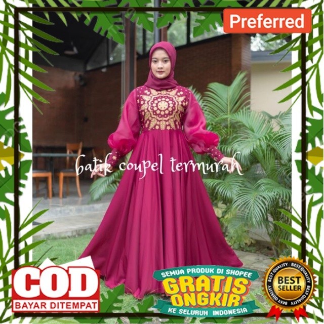 set baju gamis kombinasi batik pekalongan coupel keluarga gamis syari gamis pesta// BATIK MODEL BARU