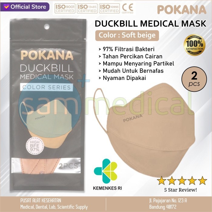 Pokana Masker Duck Bill / Duckbill Medical Mask / Masker medis @2pcs